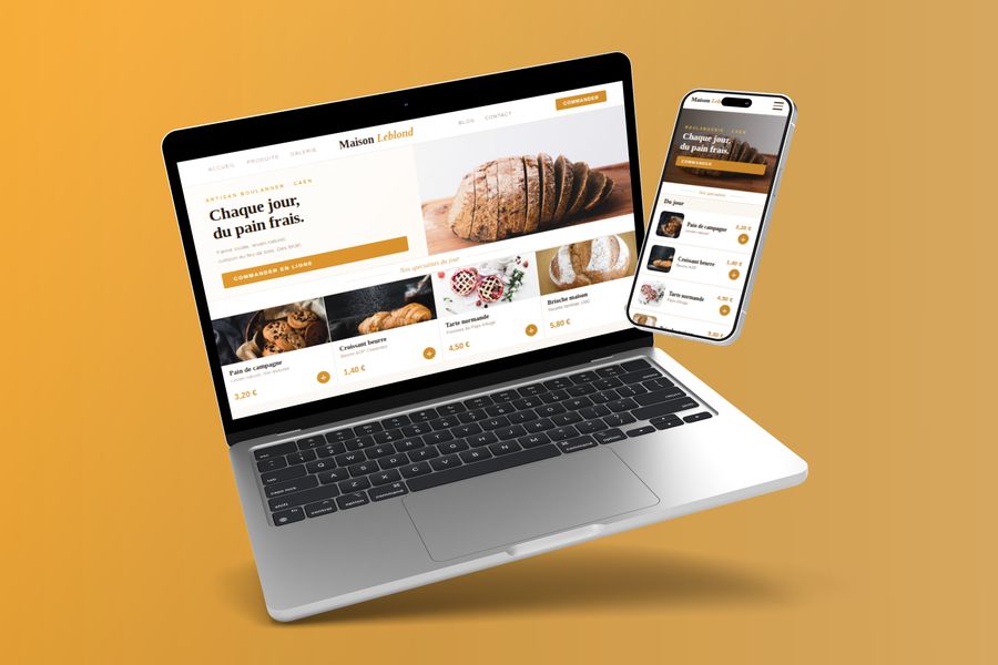 Exemple de site web responsive créé par développeur freelance en Normandie